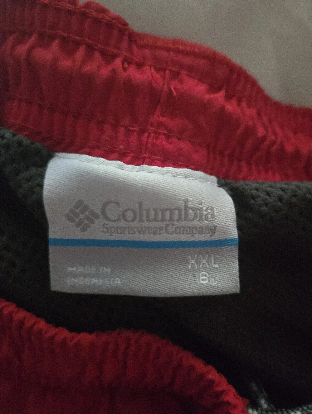 Columbia Shorts Lined, Elastic And Tie Red Size XXL